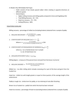 4. Modern Rice Mill (Rubber Roll Type) 
- Huller consists of two closely spaced rubber rollers rotating in opposite direction