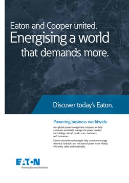 2
eaton - Menvier emergency lighting product guide
Eaton and Cooper united.
Energising a world
that demands more.
Powering bu