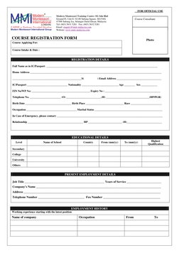 Course Registration Form Template | PDF | Identity Document | Government