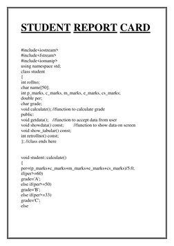 Student Report Card Management System | PDF | Computing | Computer ...