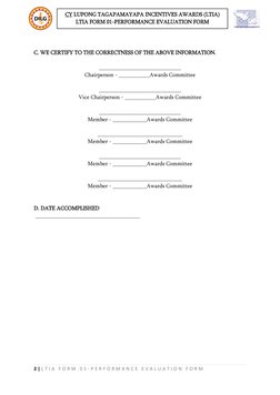 Ltia Form.pdf LTIA Performance Evaluation Forms | PDF | Mediation | Arbitration