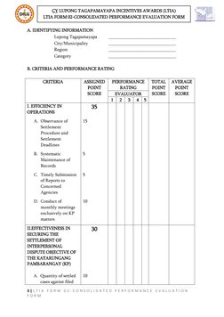 Ltia Form.pdf LTIA Performance Evaluation Forms | PDF | Mediation | Arbitration