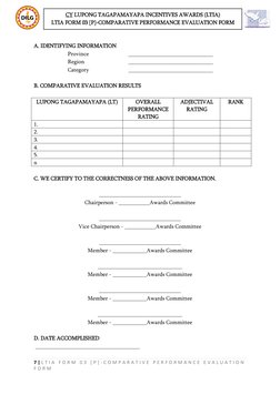 Ltia Form.pdf LTIA Performance Evaluation Forms | PDF | Mediation | Arbitration
