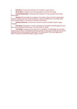 Comprehensive Breakdance Moves Guide | PDF | Leisure | Sports