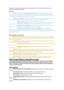 Comprehensive Breakdance Moves Guide | PDF | Leisure | Sports