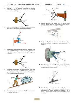 UNASAM  FIC        PRACTICA  DIRIGIDA  DE  FISICA   I               “FUERZAS”                  OLVG 
2011 
 
 
 
1 
1. 
Si θ