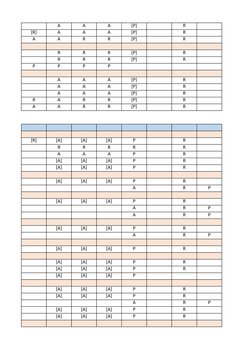 A
A
A
[P]
R
[R]
A
A
A
[P]
R
A
A
R
R
[P]
R
R
R
R
[P]
R
R
R
R
[P]
R
P
P
P
P
A
A
A
[P]
R
A
A
A
[P]
R
A
A
A
[P]
R
R
A
R
R
[P]
R
A