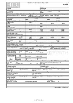 TEMA Heat Exchanger Specification Sheet | PDF | Heat Exchanger | Pressure