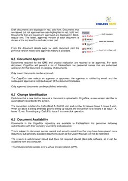 Draft documents are displayed in red, bold font. Documents that 
are issued but not approved are also highlighted in re