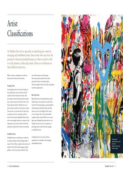 Maddox Fine Art   15
14 Artist Classifications
Artist
Classifications
When it comes to contemporary art there are 
three sect