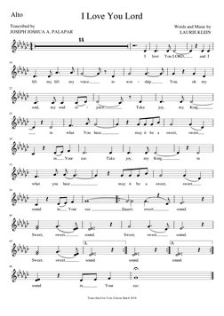 I Love You Lord Sheet Music | PDF | Choral Music | Vocal Music