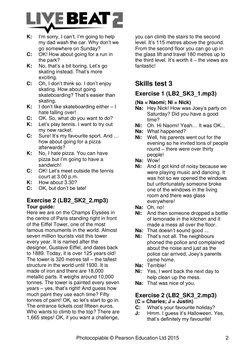 Photocopiable © Pearson Education Ltd 2015 
2 
K:  I’m sorry, I can’t. I’m going to help 
my dad wash the car. Why don’t