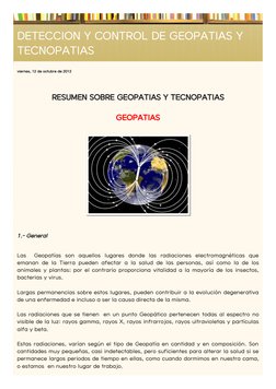 DETECCION Y CONTROL DE GEOPATIAS Y
TECNOPATIAS (http://geopatias.blogspot.com.es/?m=1)
viernes, 12 de octubre de 2012
RESUMEN