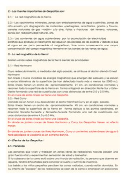 2.- Las fuentes importantes de Geopatías son:
2.1.-  La red magnética de la tierra.
2.2.- Los yacimientos minerales, zonas