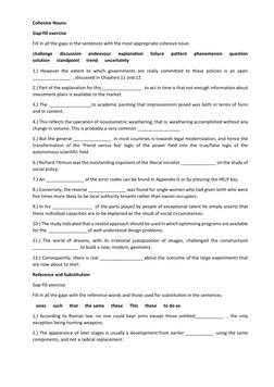 Cohesive Nouns Gap-Fill Exercises | PDF