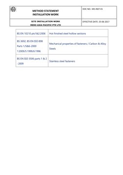 Method Statement - Site Installation - ITC | PDF | Electrical Connector ...