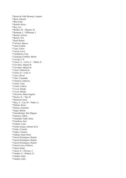 * Benito de Valle Bermejo, Joaquín
* Berry, Edward
* Blue Jeans
* Bonilla, Rocío
* Boy, Lizi
* Brallier, M. / Maguire, R.
* B