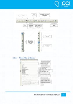  
ING. GUILLERMO VÁSQUEZ BARDALES 
8 
 
 
 
 
 
2.1.3. 
Menú File: Archivos. 
 
