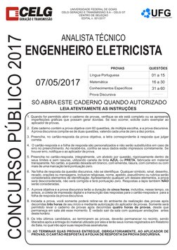 1. Quando for permitido abrir o caderno de provas, verifique se ele está completo ou se apresenta
imperfeições gráficas que p