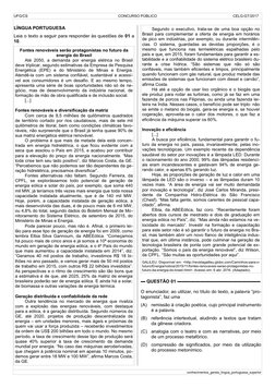 UFG/CS 
 CONCURSO PÚBLICO 
 CELG-GT/2017
LÍNGUA PORTUGUESA
Leia o texto a seguir para responder às questões de 01 a
10.
Fonte