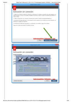 16/8/2015
Adobe Flash Professional CC 2015 v15.0.0.173 Multilenguaje (Español) (WIN/MAC) ­ IntercambiosVirtuales
http://www.i
