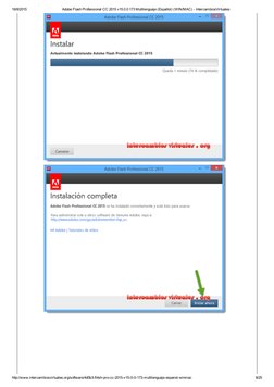 (https://www.youtube.com/watch?v=YiP6JfpM1Rg)16/8/2015
Adobe Flash Professional CC 2015 v15.0.0.173 Multilenguaje (Español) 