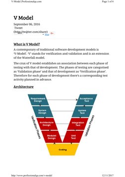 Overview of the V Model in Software Development | PDF | Software ...
