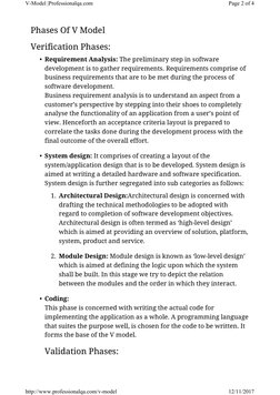 Overview of the V Model in Software Development | PDF | Software ...