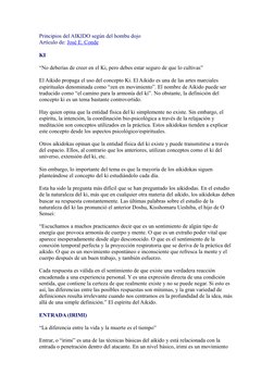 Principios del AIKIDO según del hombu dojo
Artículo de: José E. Conde (mailto:joseconde@aikidovalencia.com)
KI 
“No deberías