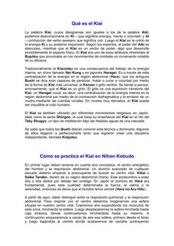 Qué es el Kiai
La  palabra  Kiai,  cuyos ideogramas son  iguales  a  los  de  la  palabra  Aiki,
podemos descomponerla en Ki