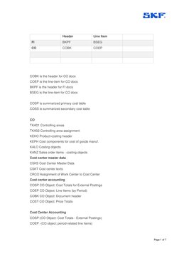 SAP Controlling Document Tables Overview | PDF | Cost Accounting | Cost