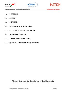 Method Statement for Earthing Installation | PDF | Personal Protective ...