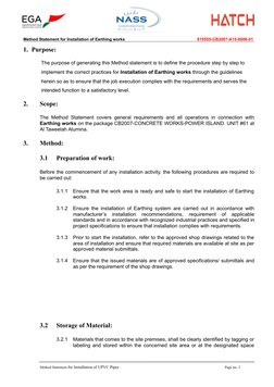 Method Statement for Earthing Installation | PDF | Personal Protective ...