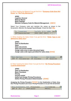 SAP SD Error Solutions Guide | PDF | Subroutine | Inventory