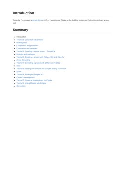 Recently, I've created a simple library (https://github.com/marker68/simple-k-means) in C++. I want to use CMake as the build