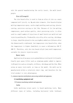 only the general manufacturing the cavity insert, the mold insert 
people. 
Zinc-ylClosegold 
The zinc-based alloy is used to