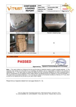 Container Loading Inspection Report | PDF | Warehouse | Cargo