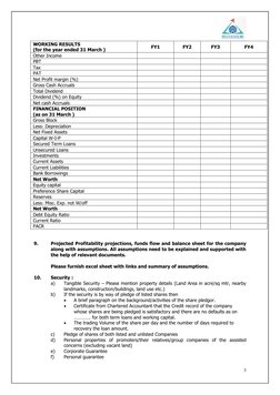 3 
 
WORKING RESULTS 
(for the year ended 31 March ) 
FY1 
FY2 
FY3 
FY4 
Other Income  
 
 
 
 
PBT 
 
 
 
 
Tax
