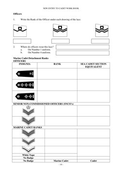 Junior Sea Cadet Training Workbook | PDF | Officer (Armed Forces) | Non ...