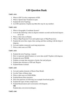GIS Question Bank and Exam Guide | PDF | Geographic Information System ...
