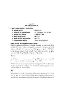 Capítulo I 
ASPECTOS GENERALES 
1.1 DATOS GENERALES DE LA INSTITUCIÓN: 
 
Numero de RUC  
 
 
:203022187