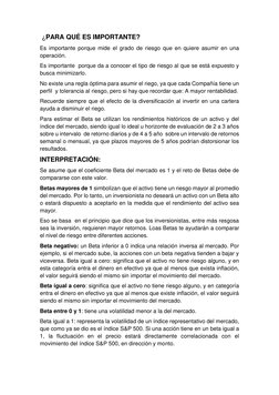¿PARA QUÉ ES IMPORTANTE?  
Es importante porque mide el grado de riesgo que en quiere asumir en una 
operación. 
Es importan