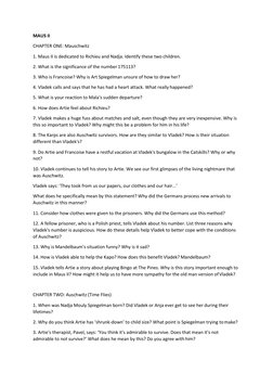 Maus Chapter Questions and Answers | PDF | Unrest