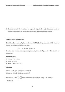 GEOMETRIA ANALITICA VECTORIAL                         Capítulo I: GEOMETRÍA ANALÍTICA EN EL PLANO
4.  Desde el punto A=(0,-1)