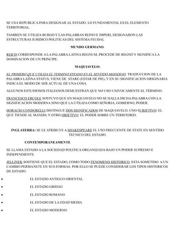SE USA REPUBLICA PARA DESIGNAR AL ESTADO. LO FUNDAMENTAL ES EL ELEMENTO 
TERRITORIAL.
TAMBIEN SE UTILIZA BURGO Y LAS PALABRAS
