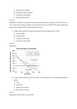 A. External return method 
B. Net present value of method 
C. Net future value method 
D. Internal return method 
(Ans.: B)