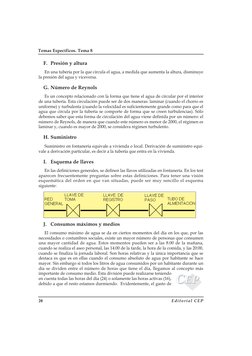 F. Presión y altura
En una tubería por la que circula el agua, a medida que aumenta la altura, disminuye
la presión del agua