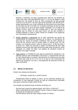 TUBERIA DE PRFV 
Fecha: 20.04.10 
Hoja Nº 6 de 13 
 
 
 
absoluta y finalmente una baja rugosidad para disminuir