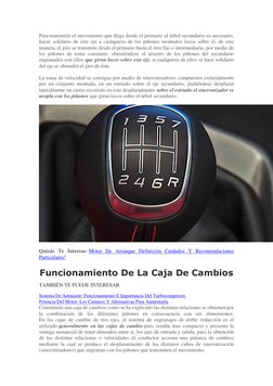 Para transmitir el movimiento que llega desde el primario al árbol secundario es necesario, 
hacer solidario de este eje a cu