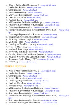 AI Important Questions and Answers | PDF | Knowledge Representation And ...
